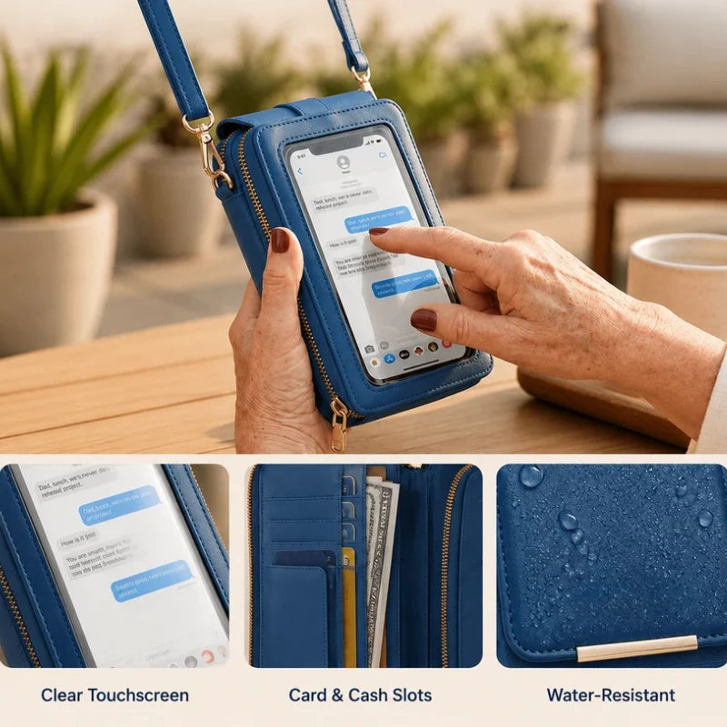 ScreenCaddy™ Touchscreen Crossbody Wallet — Stay Effortlessly Connected and Secure Wherever Life Moves You
