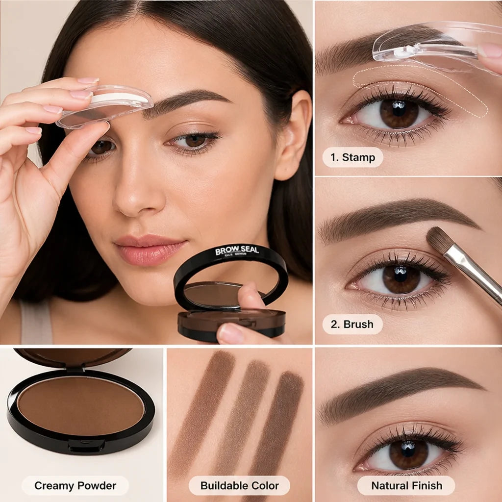 VivaArch™ Brow Stamp & Powder — Instantly Sculpt Bold, Flawless Brows That Last All Day
