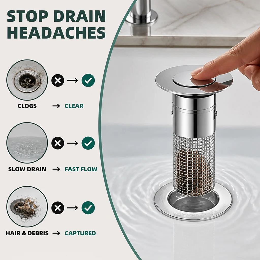 ClearFlowGuard™ — End Drain Drama and Enjoy a Smooth, Stress-Free Bathroom Every Day