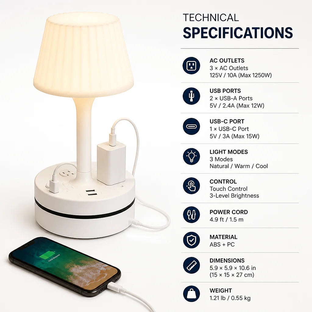 LumeVanta™ — Power Your Night with Perfect Light and Effortless Charging