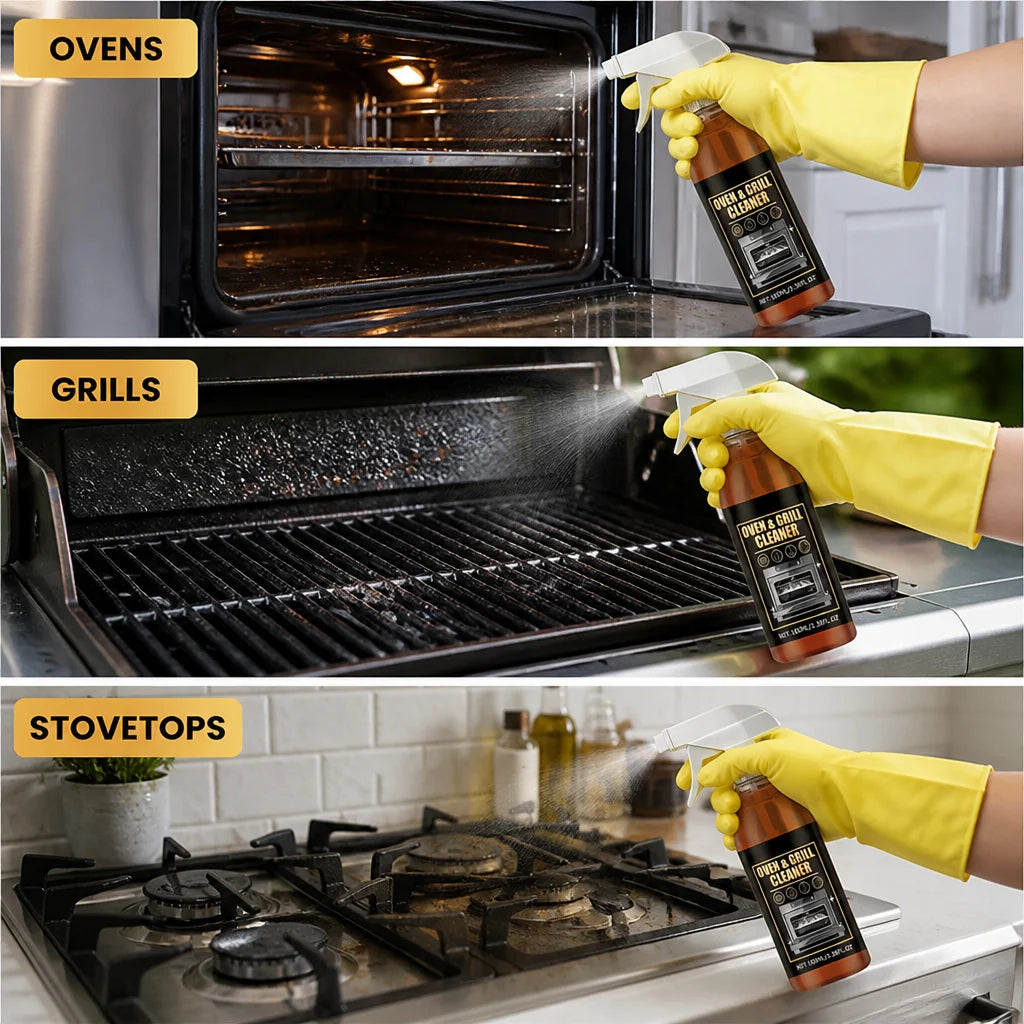 GrimeAway™ Oven & Grill Cleaner — Blast Away Grease and Odors for a Fresh, Stunning Kitchen in Minutes