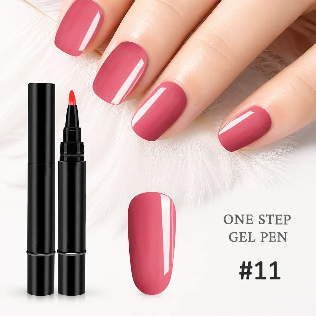Geloria™ All-in-One Gel Pen — Flawless, Fade-Proof Nails That Shine Through Everything